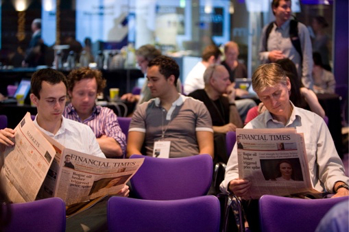 Audience awaiting the start of the Media Futures Conference 2009